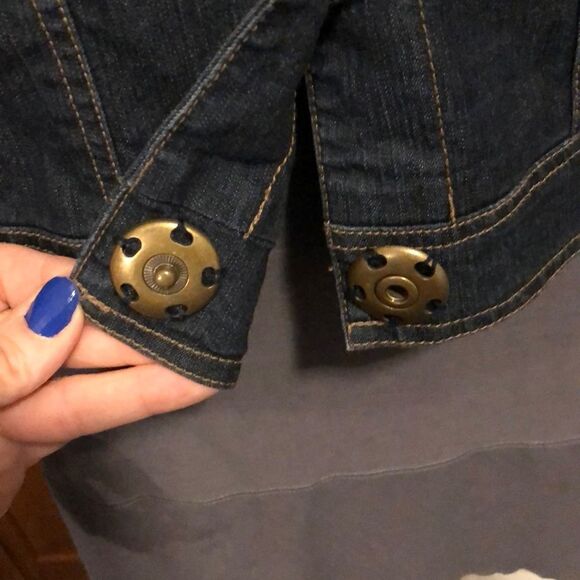 Focus 2000 Denim Jean Jacket Sz 10 - Picture 3 of 5